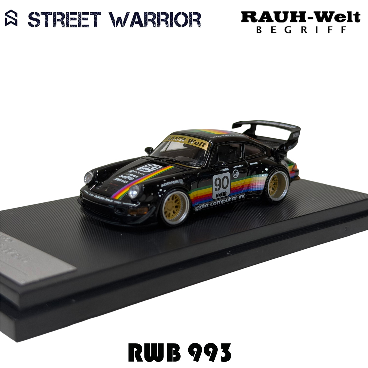 SW En stock 1:64 RWB 993 Black - Die Cast Car 1 64 avis et prix